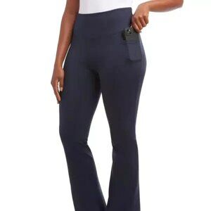 Jockey Yoga Pants Studio Flare  Navy with pockets